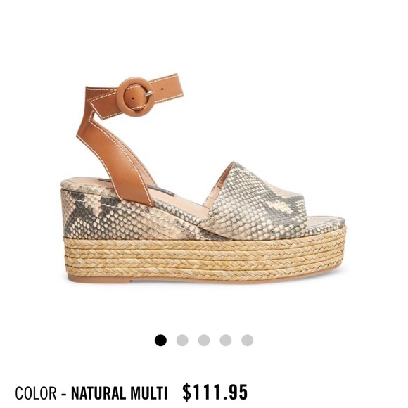 steve madden snakeskin wedges
